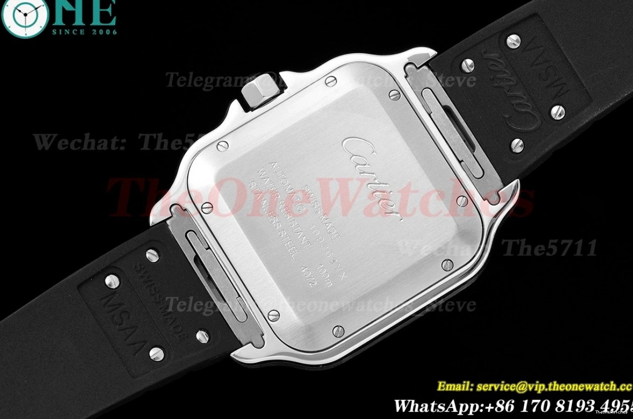 Santos MY9019 Rmn Cartier GF White SS XL 40MM De RU Mens 0412